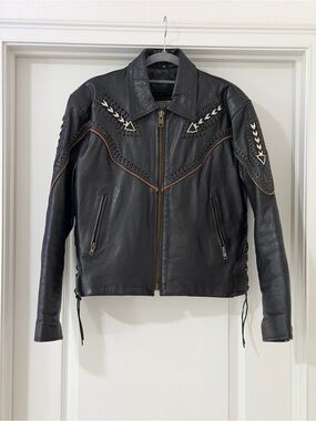 Vintage UNIK genuine leather riding jacket